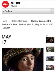 Miami Gallery Opening - Peru: Real People
